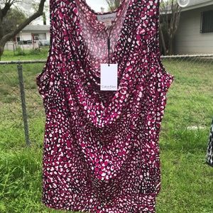 Calvin Klein tank NWT. 1X Violet / Black